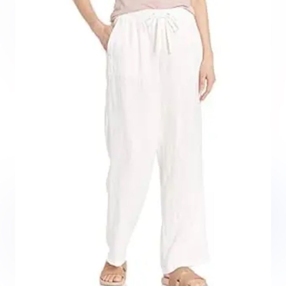 Amazon Essentials Drawstring Linen Blend Drawstring Wide Leg Pant Sz XXL